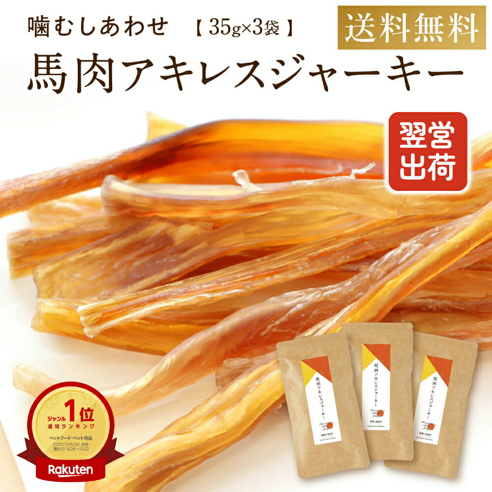 健康いぬ生活 馬肉アキレス ジャーキー 35g×3袋