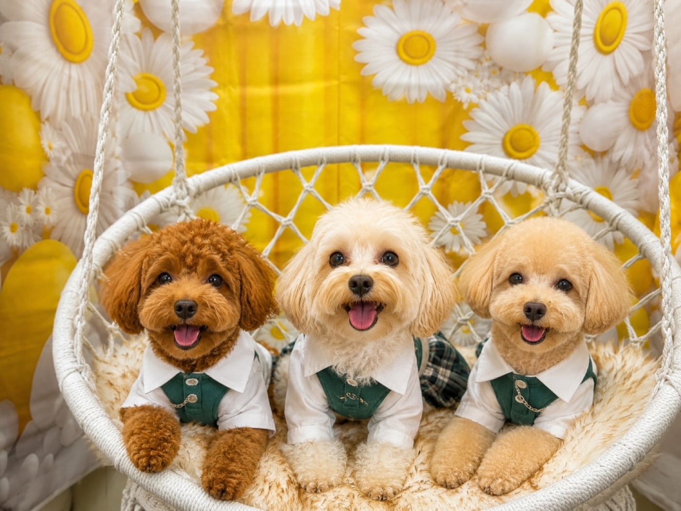 Dog Cafe & Park Bliss Wacha ブランコで遊ぶ犬